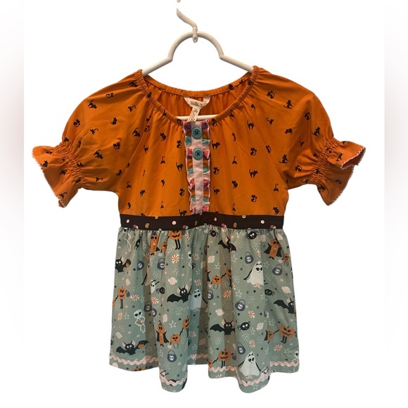 New Matilda Jane Wonderment Fa-Boo-Lous Tunic Top Bats Ghosts & Cats Girls 10 - Picture 1 of 7